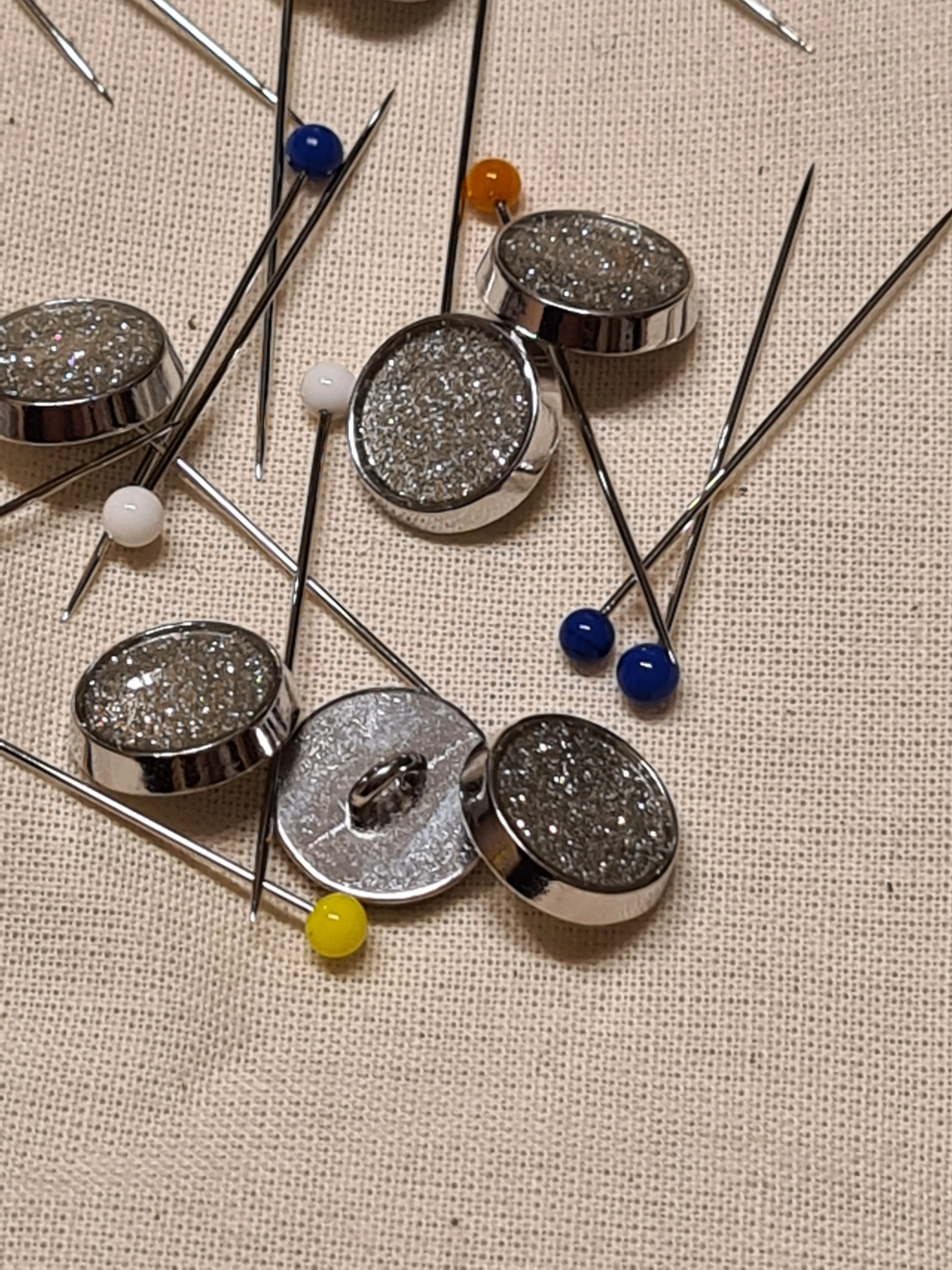 Boutons en métal pailleté à pied 11mm (prix à la pièce) - Image 7