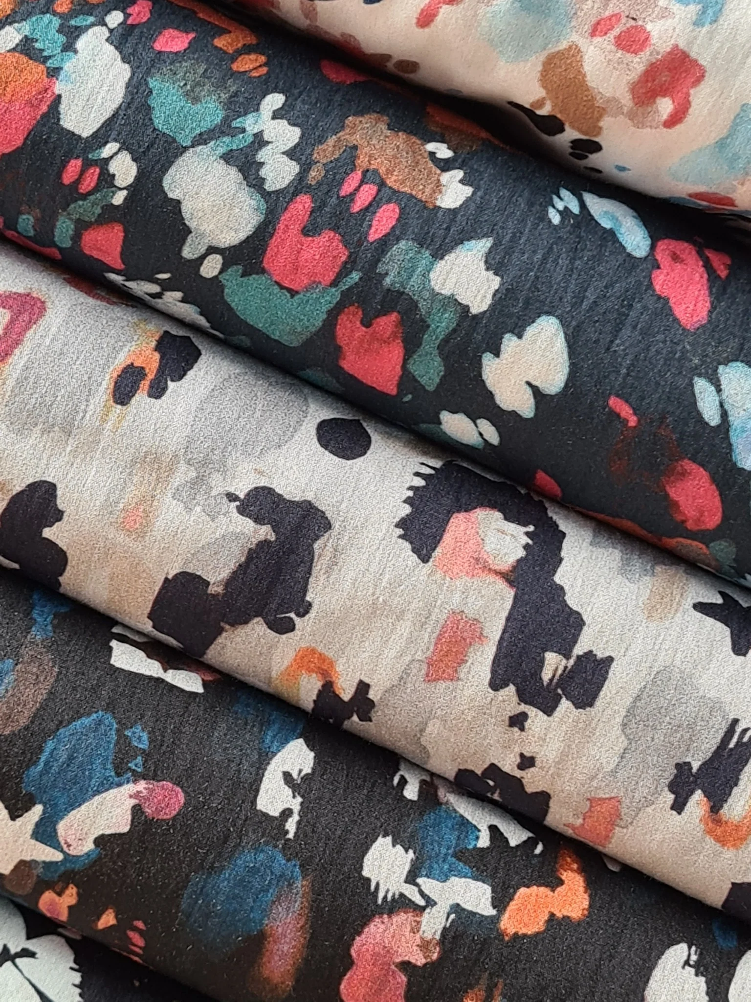 Cotton lawn oeko-tex "Ciel étoilé sur fond noir" de la collection Flourish de Dashwood Studio par Helen Powlman (prix pour 10cm) - Image 7