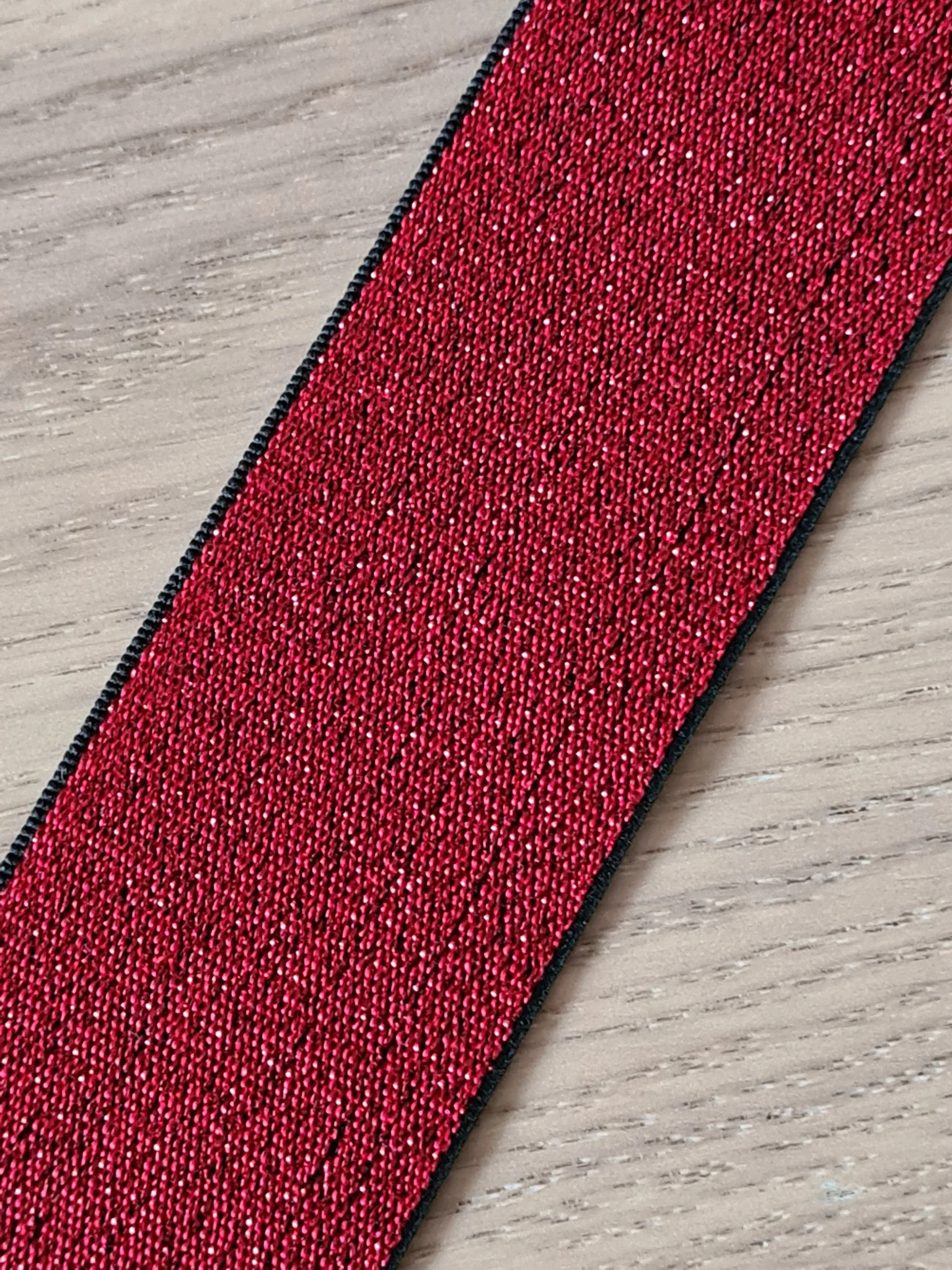 Elastique doux en lurex 38mm sur fond noir (unité = 50cm) - Image 5