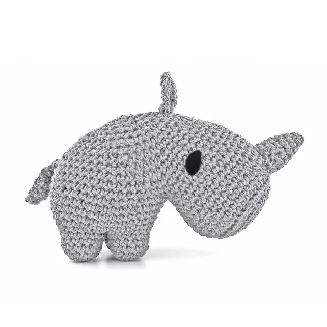 Kit Amigurumi Dex le rhino gris - marque Hoooked (prix pour le set) - Image 3