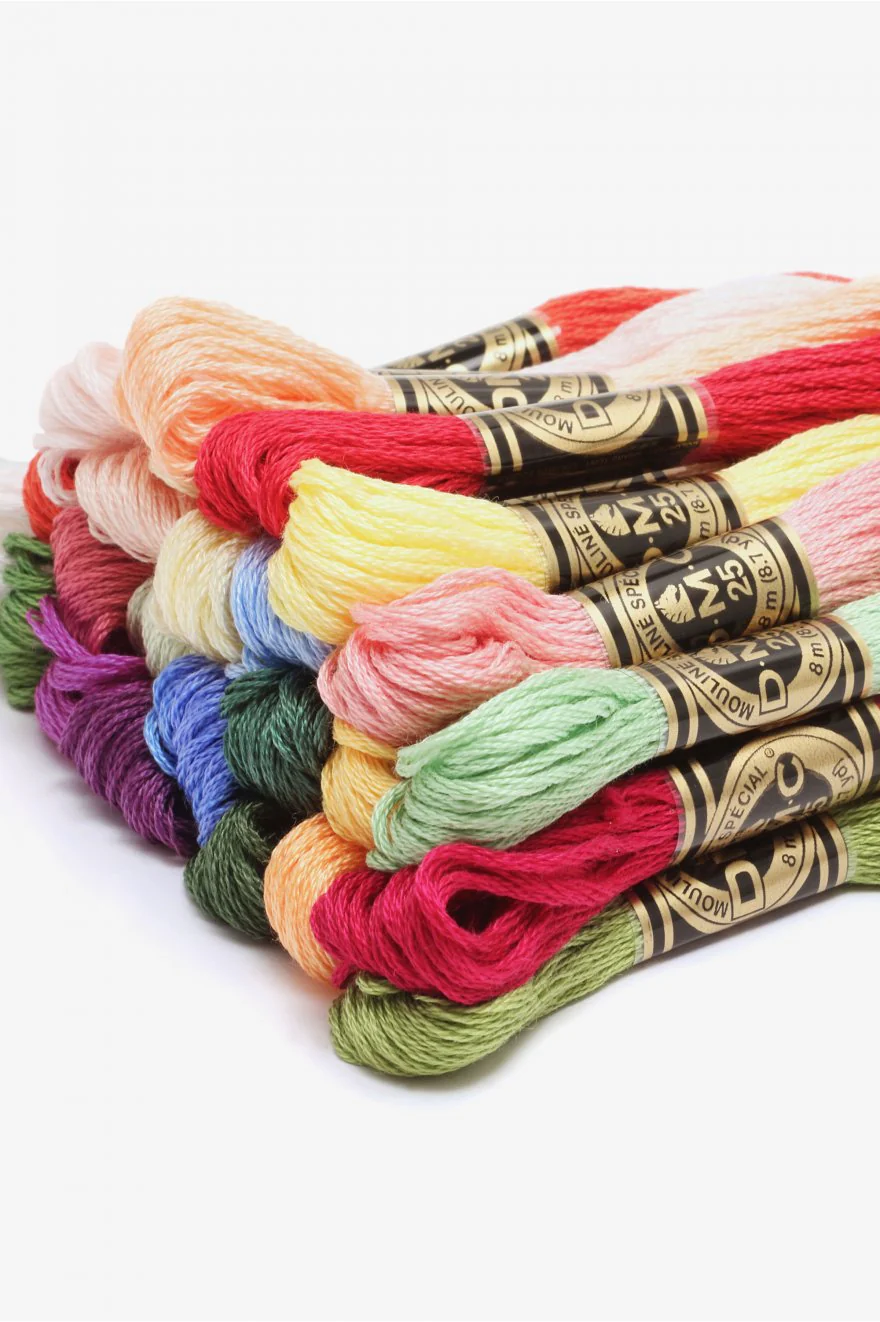 Kit broderie - couleurs florales - DMC (prix pour le set) - Image 3