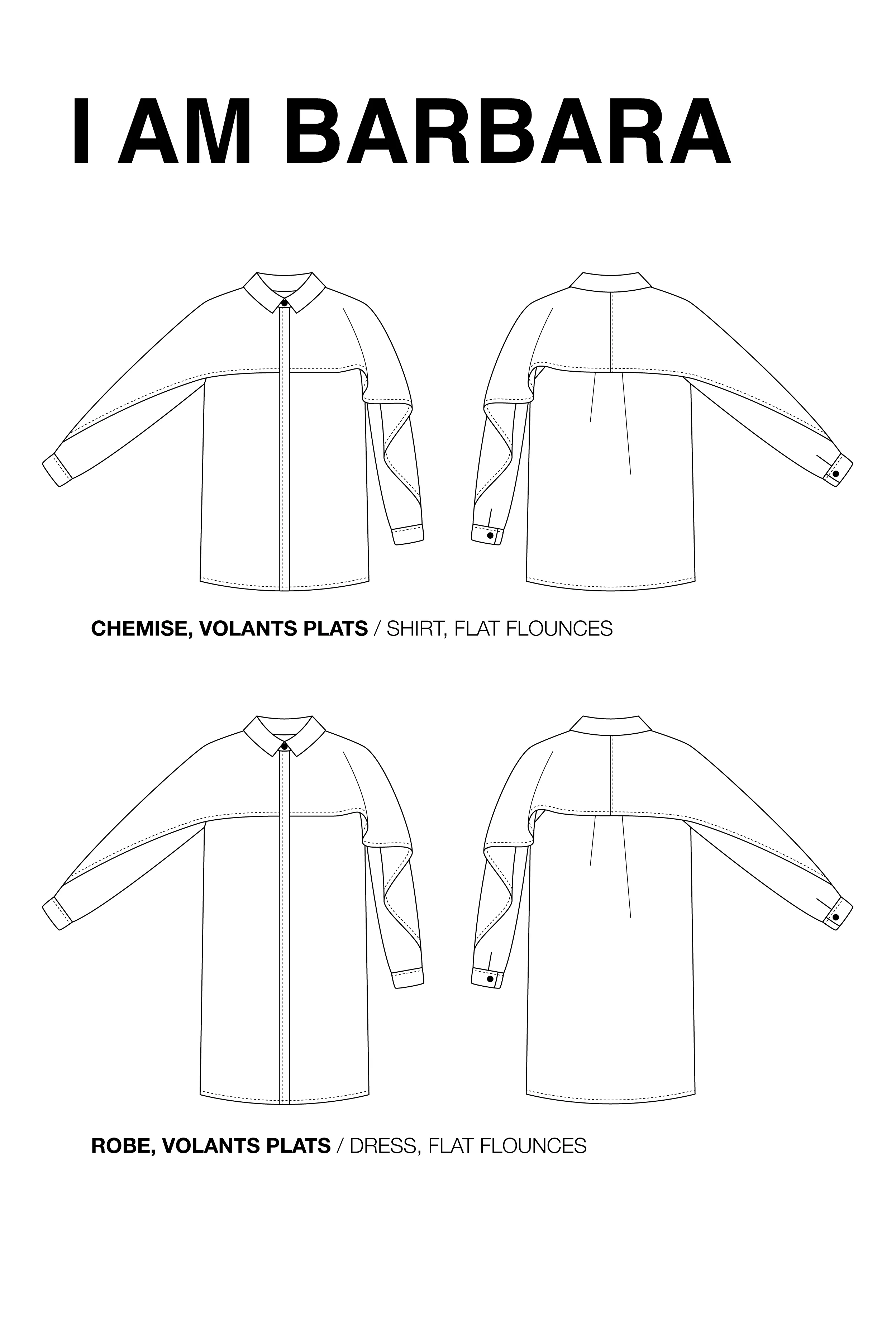 Patron pochette Chemisier et robe Iam Barbara de Iam patterns du 36 au 46 (fr/angl) - Image 15