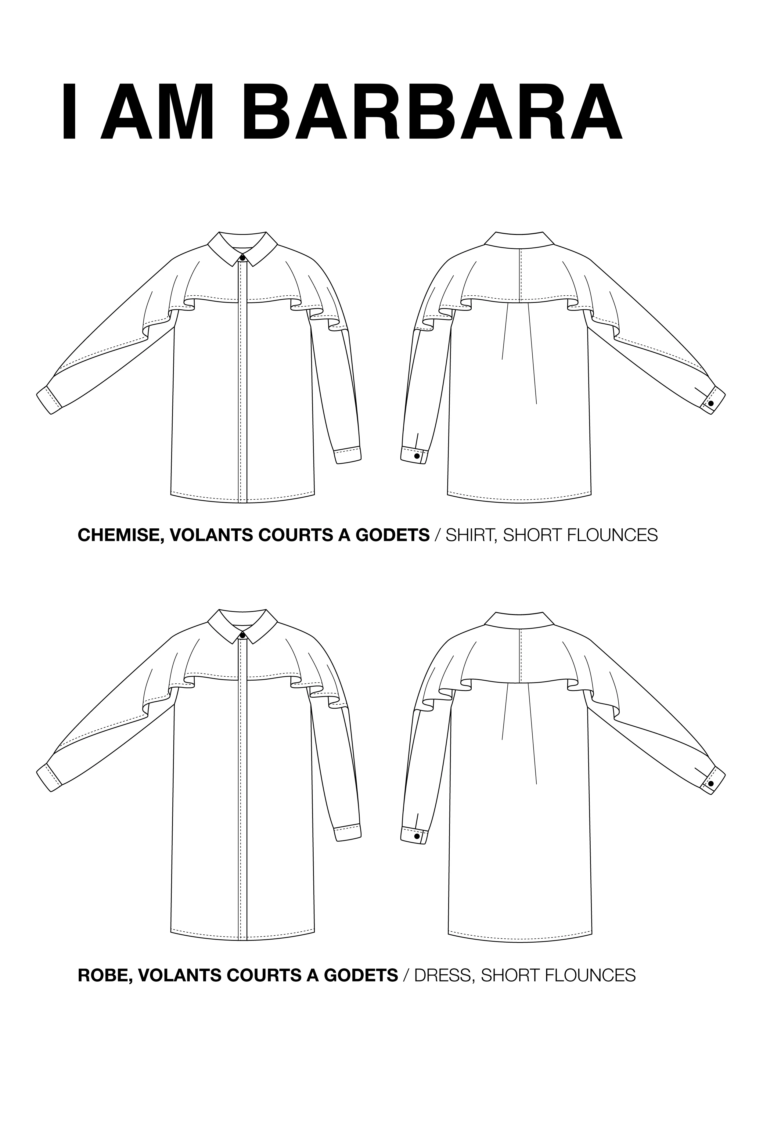 Patron pochette Chemisier et robe Iam Barbara de Iam patterns du 36 au 46 (fr/angl) - Image 17