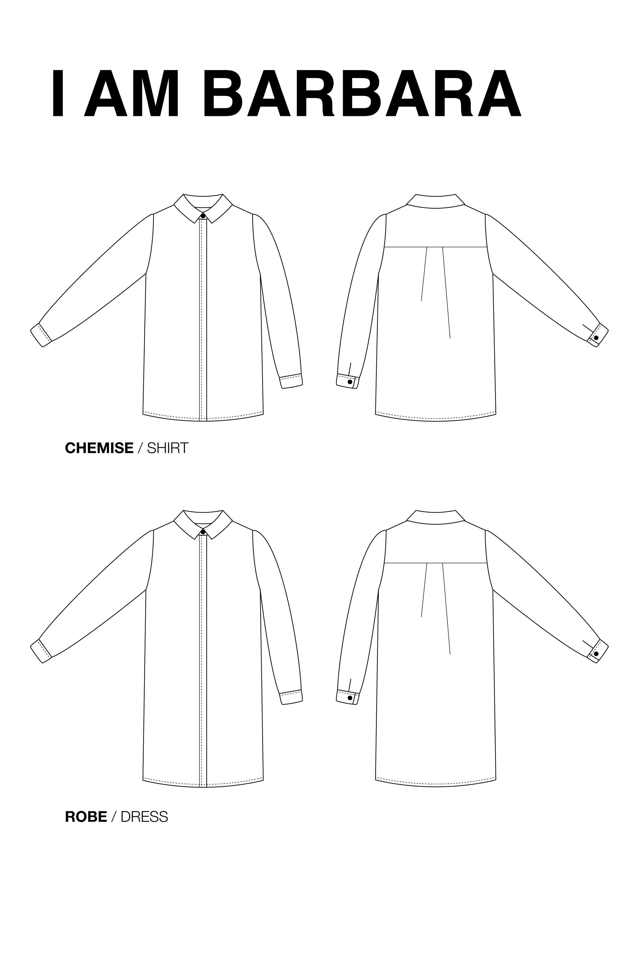 Patron pochette Chemisier et robe Iam Barbara de Iam patterns du 36 au 46 (fr/angl) - Image 18