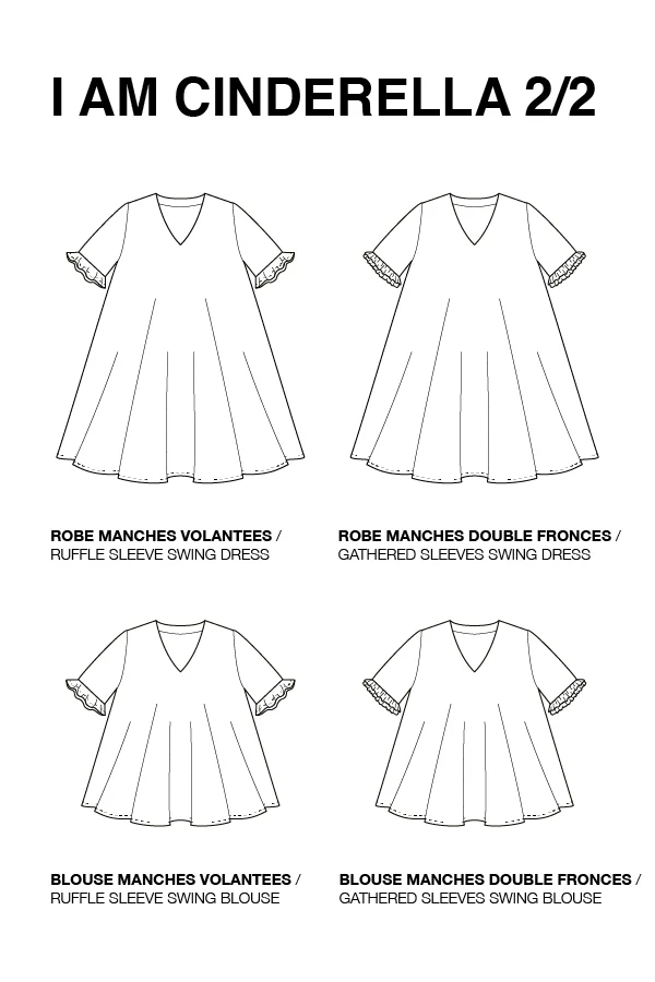 Patron pochette de la blouse/robe Iam Cinderella de Iam patterns du 36 au 46 (fr/angl) - Image 16