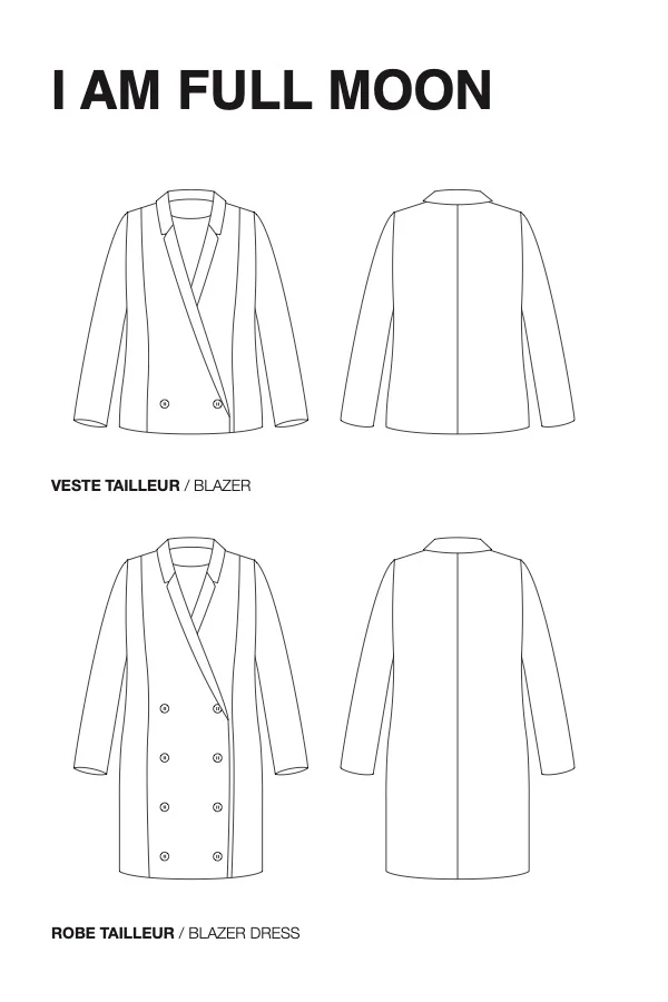 Patron pochette de la veste Iam Full Moon de Iam patterns du 36 au 46 (fr/angl) - Image 10